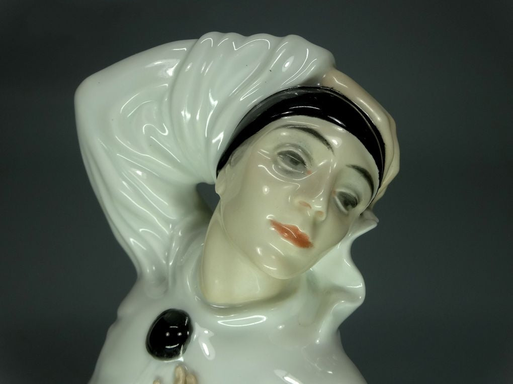Antique Pierrot Man Porcelain Figurine Original Rosenthal Art Sculpture Decor #Ru727
