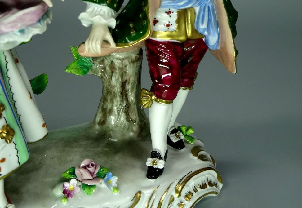 Antique Love Conversation Original Volkstedt Porcelain Figurine Art Statue Decor #Ru553