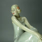 Vintage Sitting Girl Porcelain Figurine Original Royal Doulton Art Sculpture Decor #Ru681
