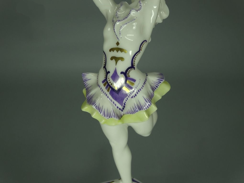 Antique Dance Lady Porcelain Figurine Original Hutschenreuther Art Sculpture Decor #Ru803