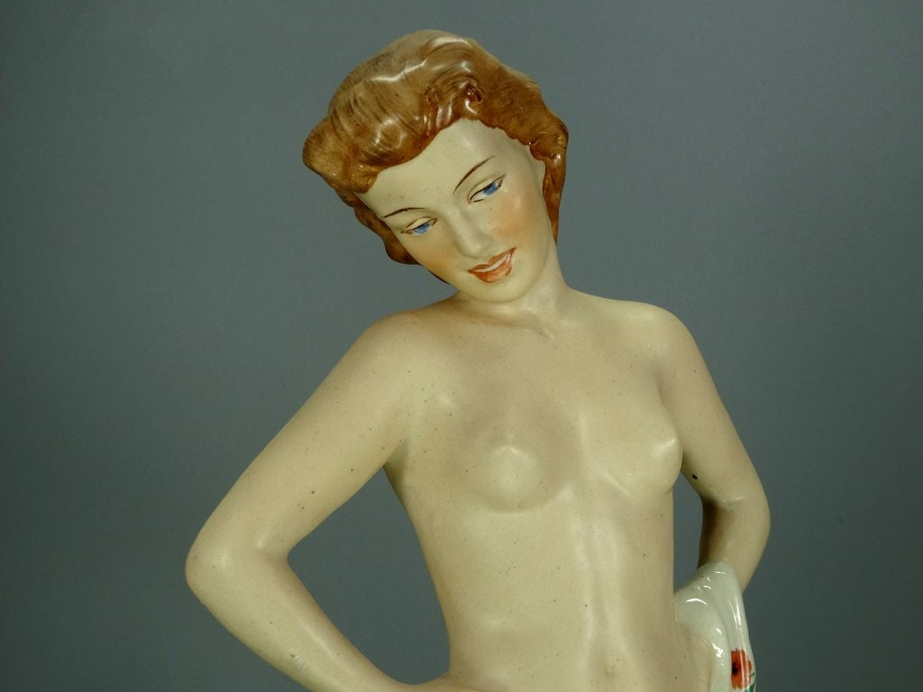 Antique Naughty Nude Porcelain Figurine Original Royal Dux 20th Art Sculpture Dec #Ru938