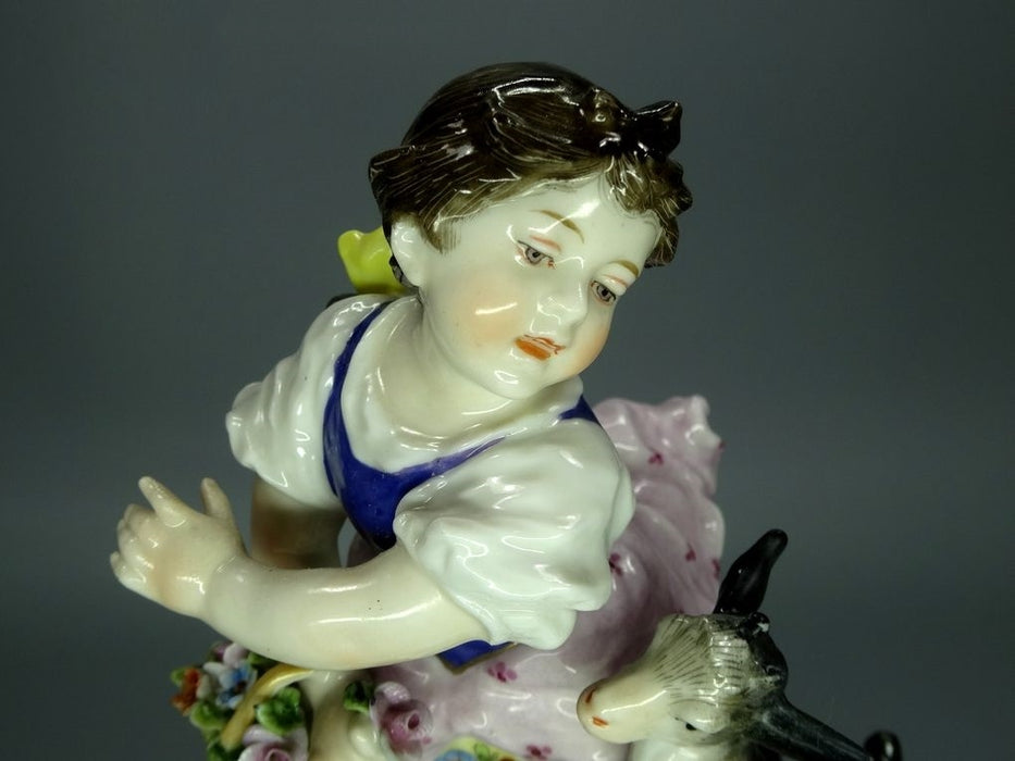 Antique Fun Children Porcelain Figurine Original Ludwigsburg 18Th Art Decor Sculpture #Ru667