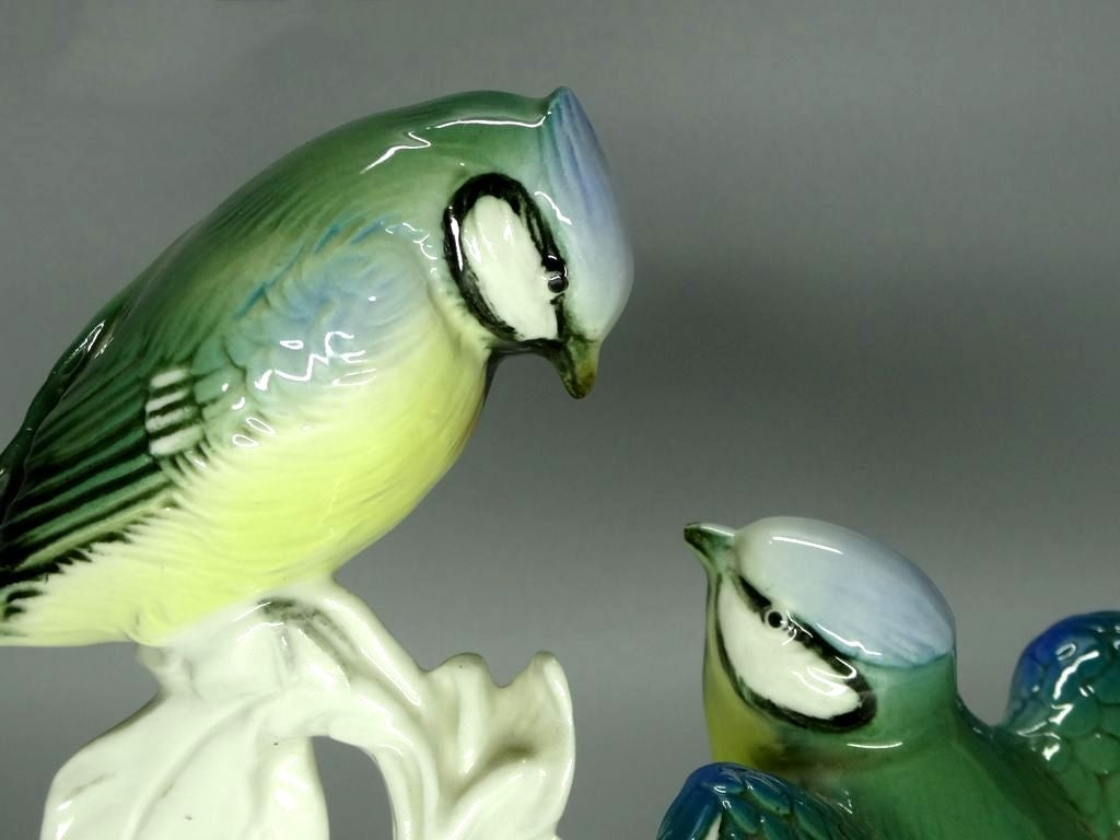 Antique Tits Birds Porcelain Figurine Karl Ens Germany Home Decor Art Sculpture #Z