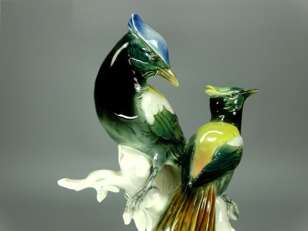 Vintage Birds Of Paradise Porcelain Figurine Original KARL ENS Art Statue Decor #Ru630
