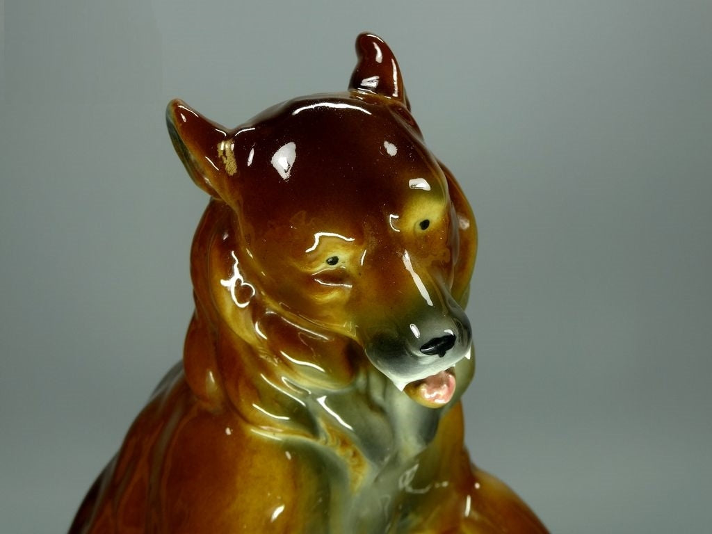 Vintage Original Fasold & Stauch Mother Bear & Bear Cub Porcelain Figure Statue #Ru573