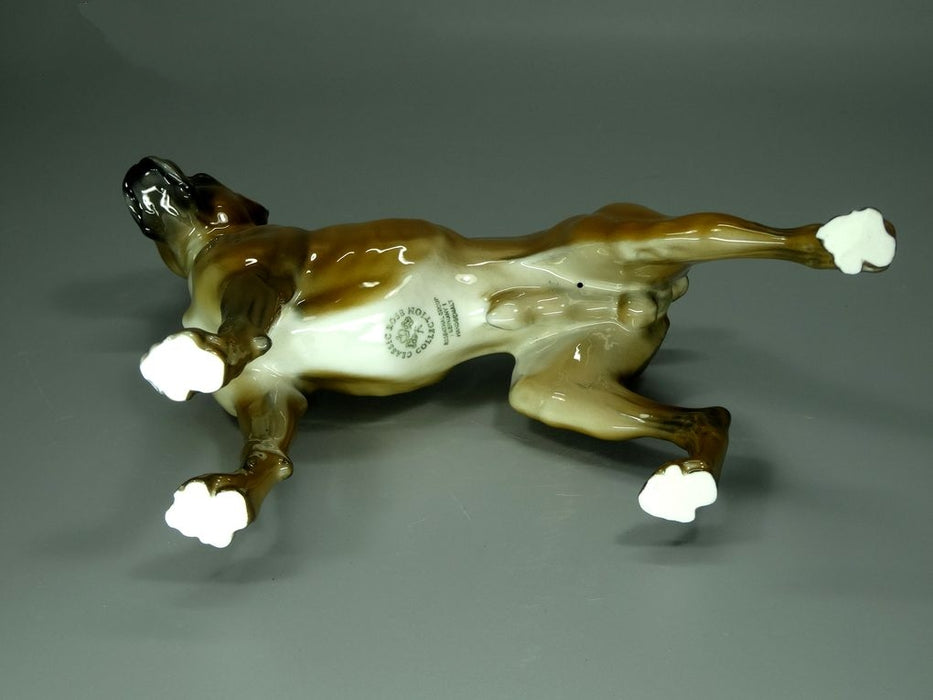 Vintage Boxer Dog Porcelain Figurine Original Rosenthal Art Sculpture Decor #Ru713