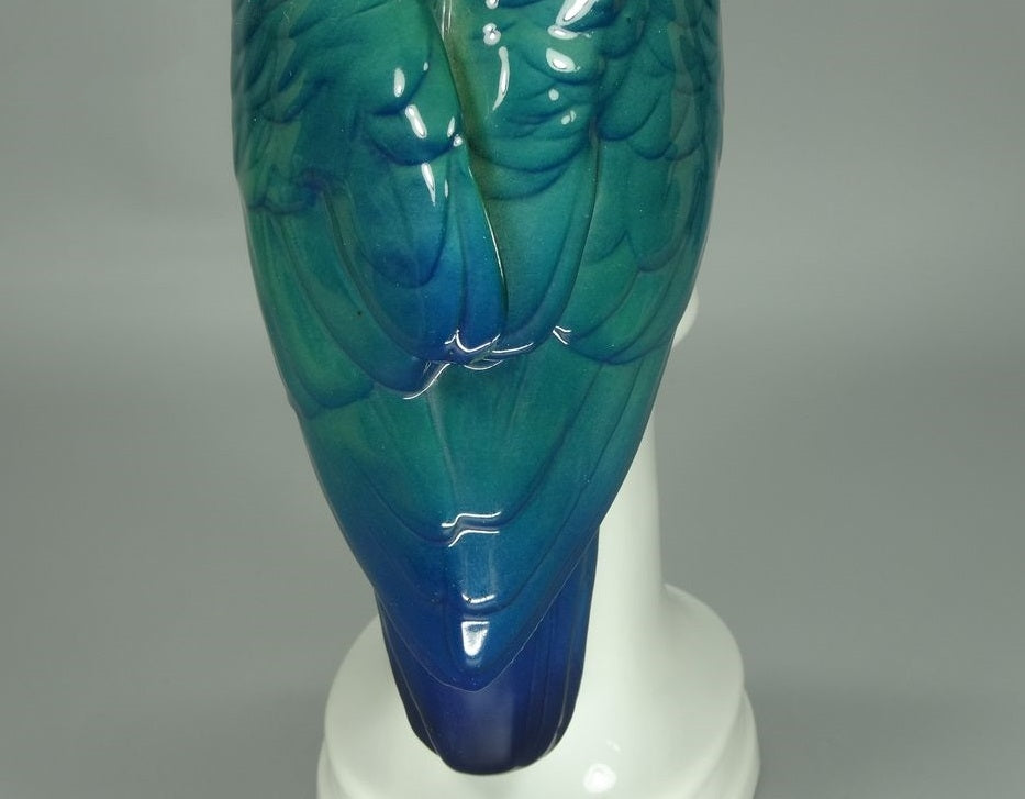 Antique Porcelain Green Parrot Cockatoo Figurine Karl Ens Germany Art Sculpture #Ru148