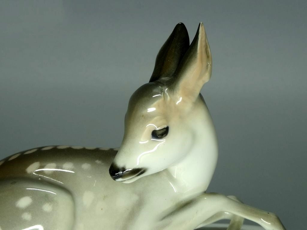 Antique Deer Fawn Porcelain Figurine Rosenthal Germany Art Sculpture Decor #Ru113