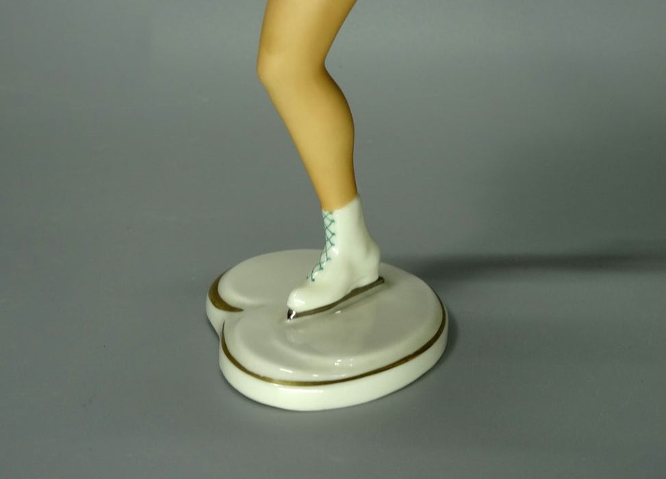 Vintage Skater Lady Porcelain Figurine Original Schaubach Kunst Sculpture Decor #Ru389