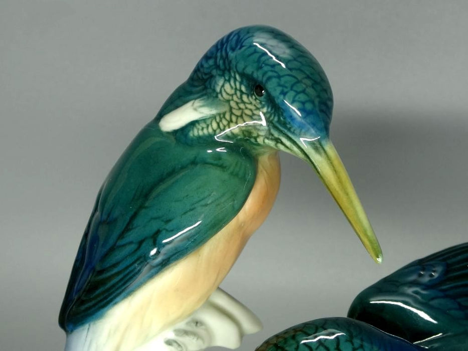 Vintage Porcelain Kingfisher Birds Figurine Karl Ens Germany Art Decor Sculpture #Oo