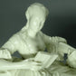 Antique White Favor Thanks Lady Porcelain Figurine Nymphenburg Germany Art Decor #Ru77