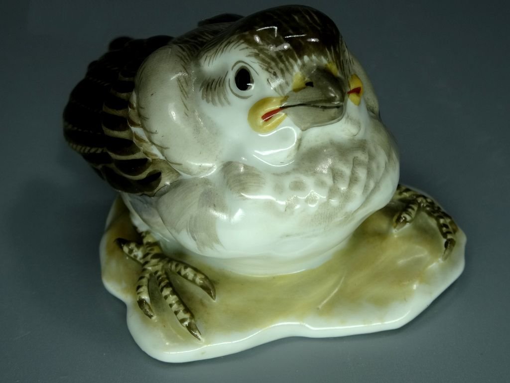 Vintage Sparrow Porcelain Figurine Original Royal Vienna 20h Art Sculpture Dec #Ru931