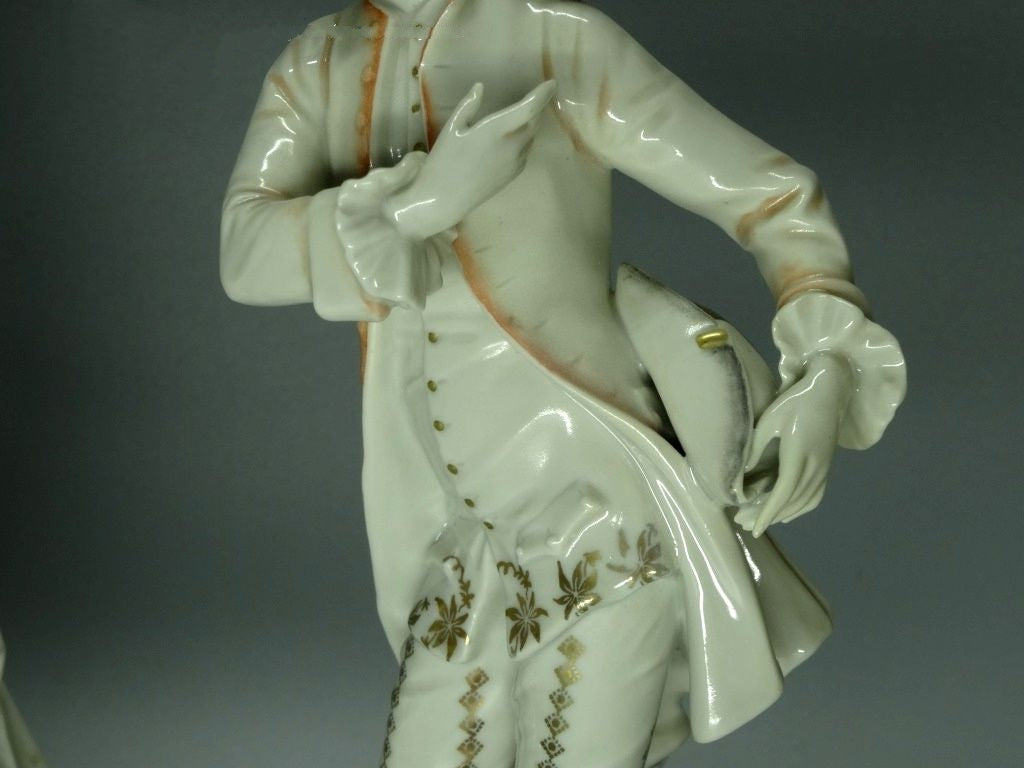 Vintage Meeting Walk Porcelain Figurine Original Rosenthal Germany 20th Art Sculpture Dec #Ru977