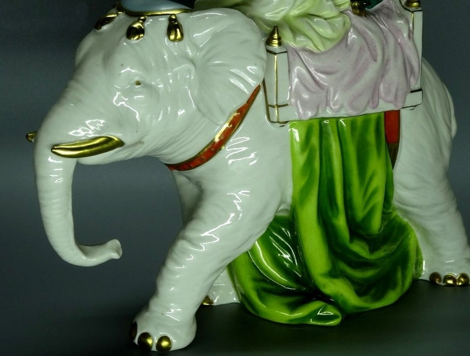 Antique Elephant Travel Porcelain Figure Kister Alsbach Germany 1920-1940 Decor #Ru28