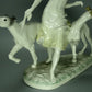 Vintage Lady & Dogs Porcelain Figure Original Hutschenreuther Art Sculpture Deco #Ru204