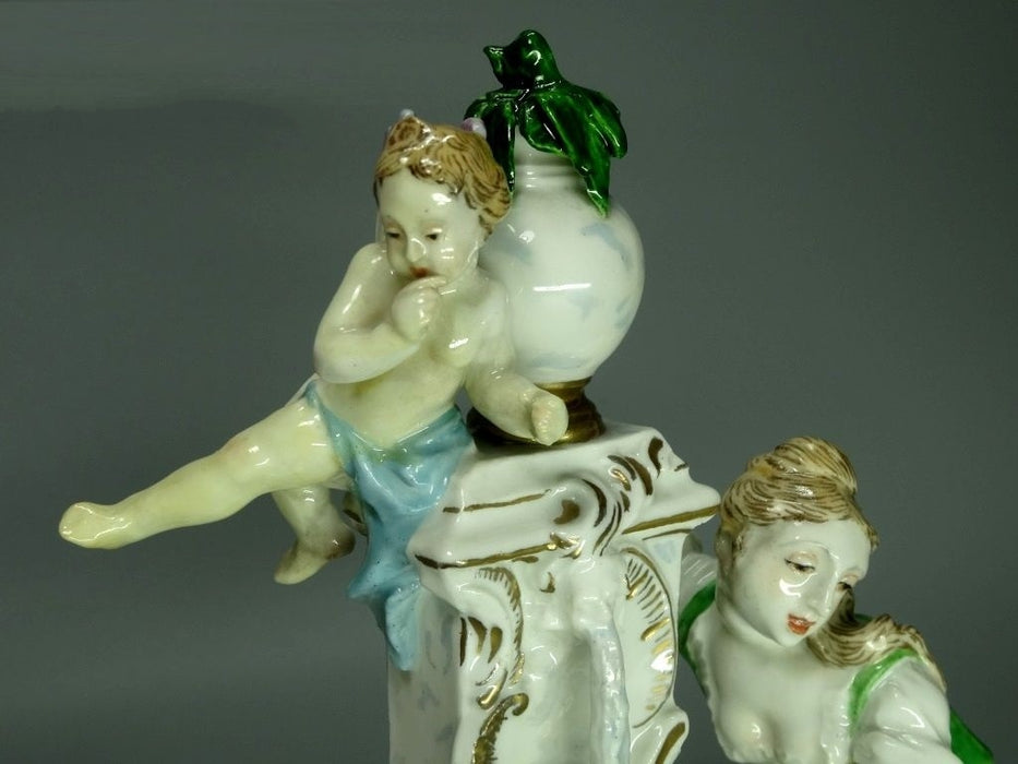 Antique Spring Adventure Original Frankenthal 18th Porcelain Figurine Sculpture #Ru457