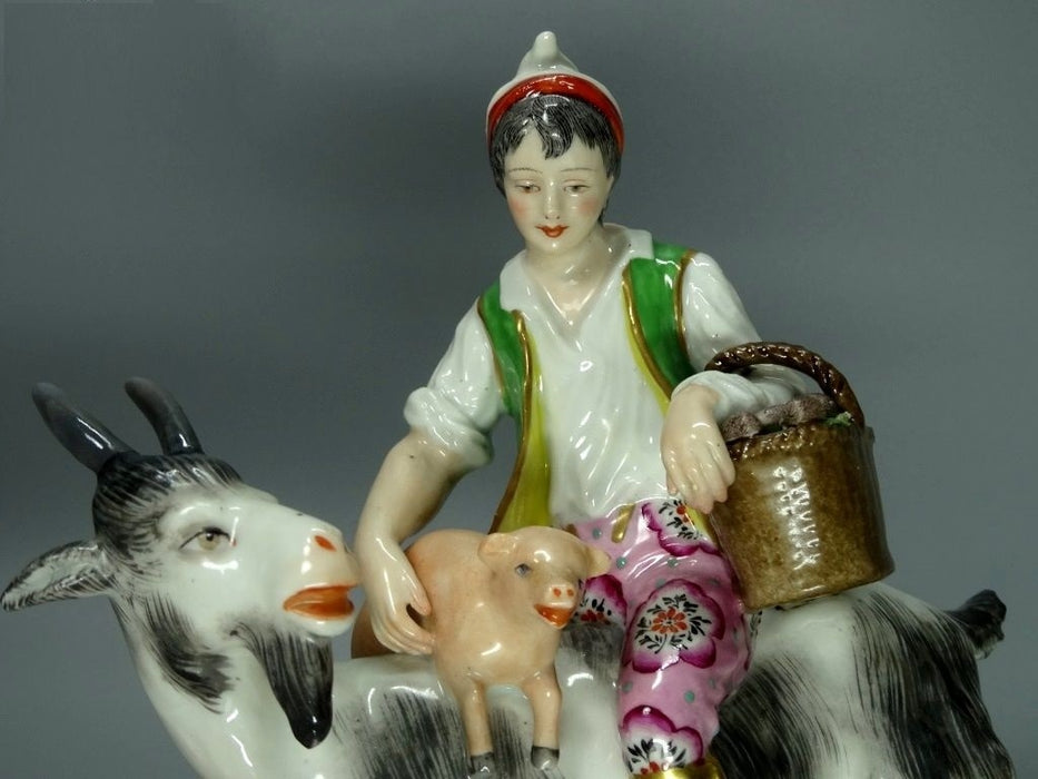 Antique Merry Family Original Samson 19th Porcelain France Figure Art Sculpture #Ru261