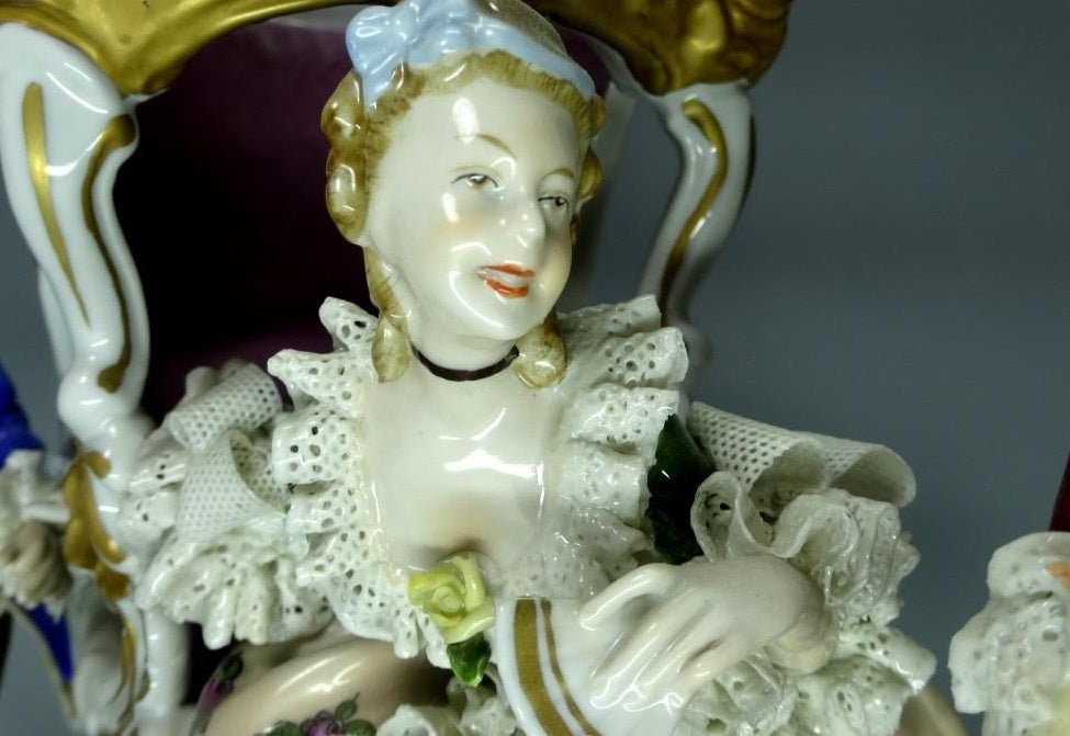 Vintage Love Note Porcelain Figurine Original Unterweissbach Art Sculpture Decor #Ru206