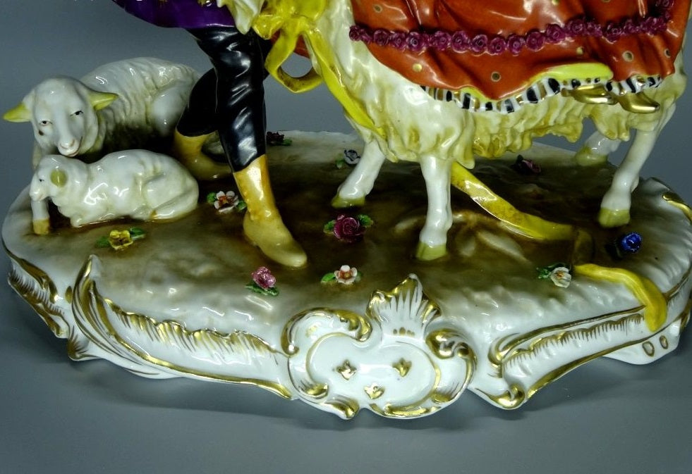 Antique Merry Ride Original 18th Rue De Laville Porcelain Figurine Art Sculpture #Ru260