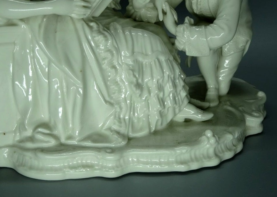 Antique White Favor Thanks Lady Porcelain Figurine Nymphenburg Germany Art Decor #Ru77