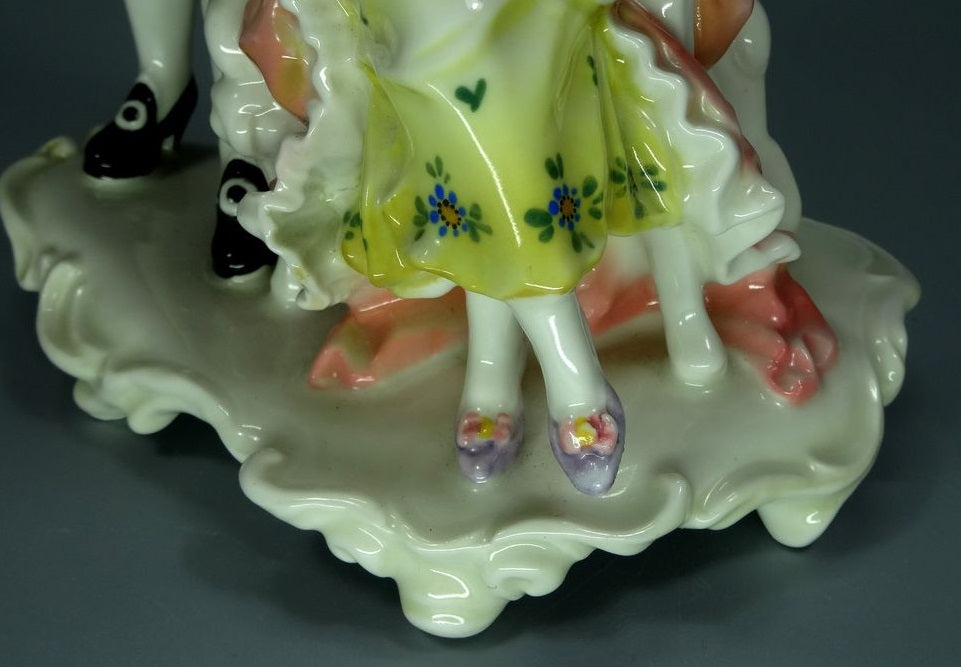 Antique In The Theater Box Original KARL ENS Porcelain Figurine Art Statue Decor #Ru609