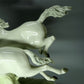 Vintage Happy Gallop Horses Porcelain Figurine Original Hutschenreuther 20th Art Sculpture Dec #Ru964