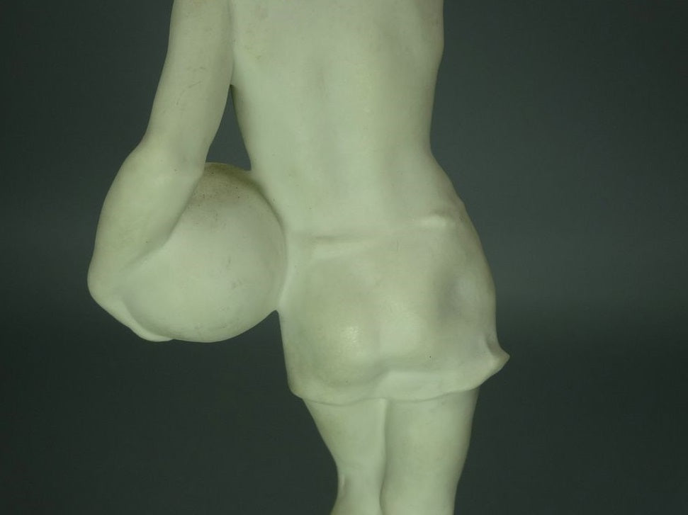 Vintage Young Football Player Original Porcelain Figurine Art Statue Decor Gift #551