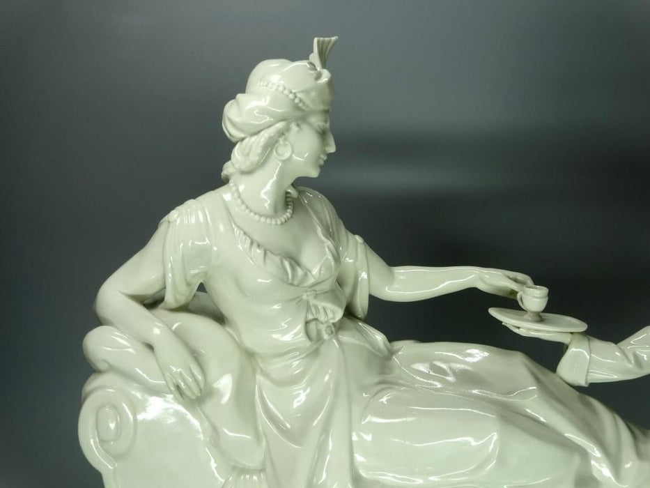 Antique Oriental Princess Porcelain Figurine Original Schwarzburger Art Sculpture #Ru704